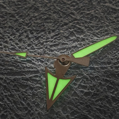 Matte C3 green lume 16mm watch hands for NH34 NH35 NH36 NH38 NH39 NH70 NH72 automatic watch movements