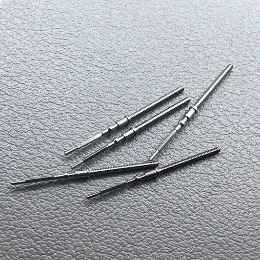 Set of 5 generic watch winding stems for YN55A, YN56A, YN84A, YN77 movements, compatible replacement parts.