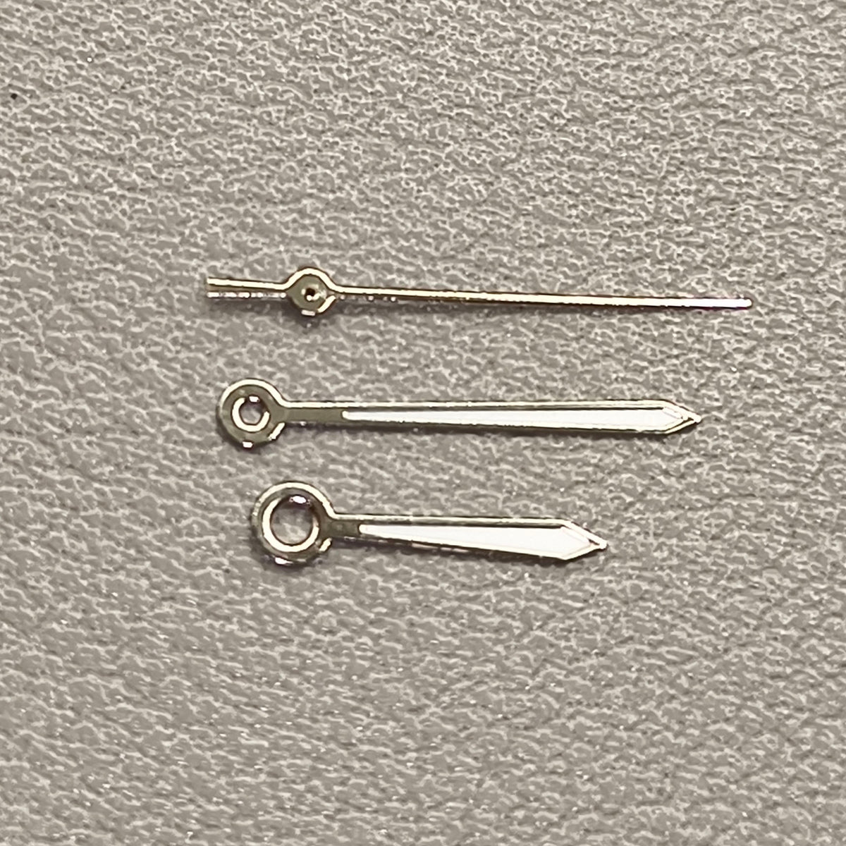 2 Sets/Pack Silver Trim Narrow Arrow Shape Watch Hands Set for Ronda 515 Movement