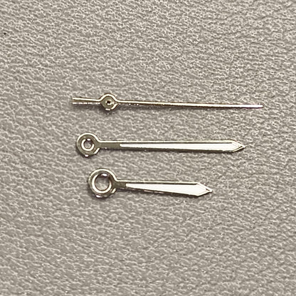 2 Sets/Pack Silver Trim Narrow Arrow Shape Watch Hands Set for Ronda 515 Movement