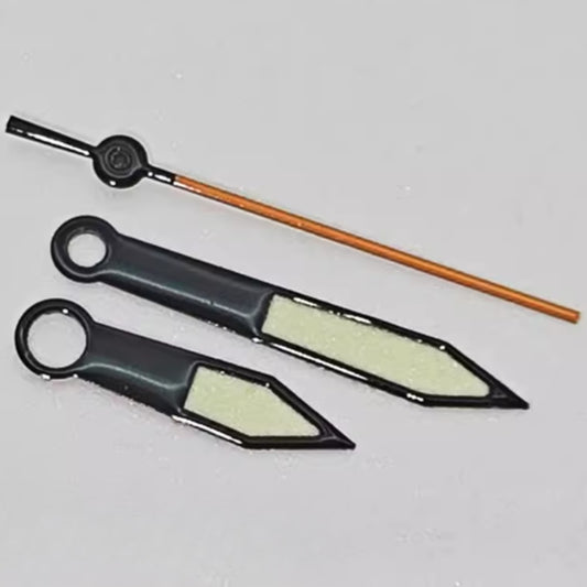 Orange Second Black Trim Lume Hands for ETA 2824 2836 NH35 NH36 Miyota 8215 8205