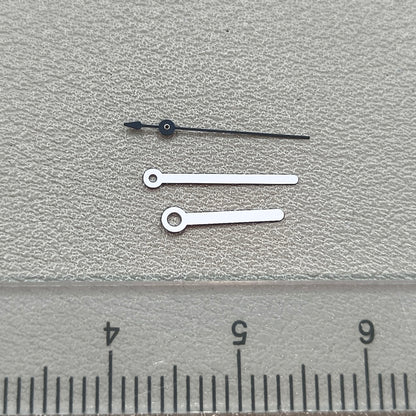 2 Sets 12mm Round Pointed White Painted Hands Set for Ronda 515 Movement