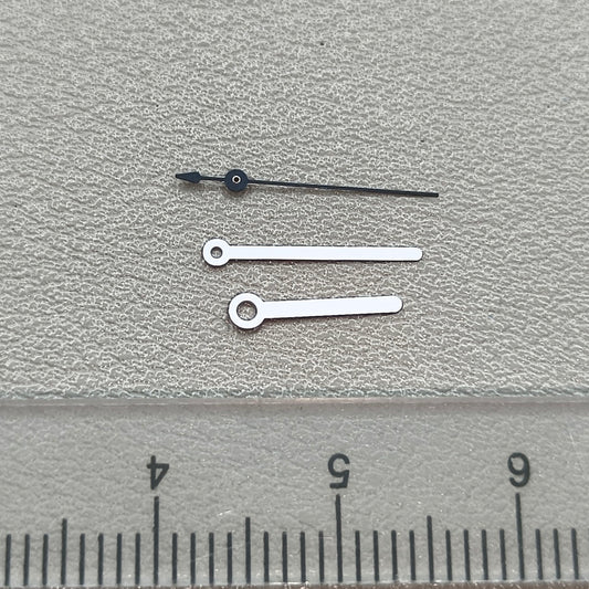 2 Sets 12mm Round Pointed White Painted Hands Set for Ronda 515 Movement