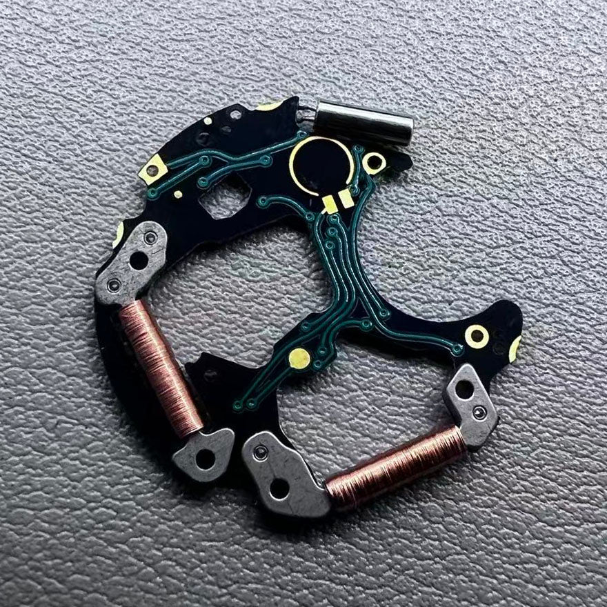 Circuit board for ISA 8171 and ISA 8172 watch movements, precision electronics by ISA.