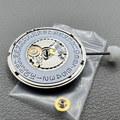 Swiss ETA 555 415 quartz watch movement with 3 hands and date at 3 o'clock, original stock.