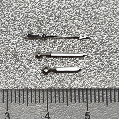2 Sets Watch Hand Silver Trim Arrow Shape Lume for Miyota 2315 2035 2036 2115 2305