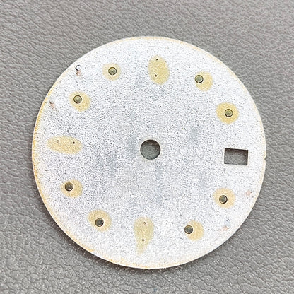 28.5mm White Tree Grain No Logo Green Lume Watch Dial For NH35 Movement