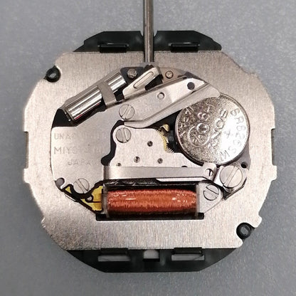 Miyota 2105 quartz watch movement with double calendar, precision engineered in Japan for reliability.