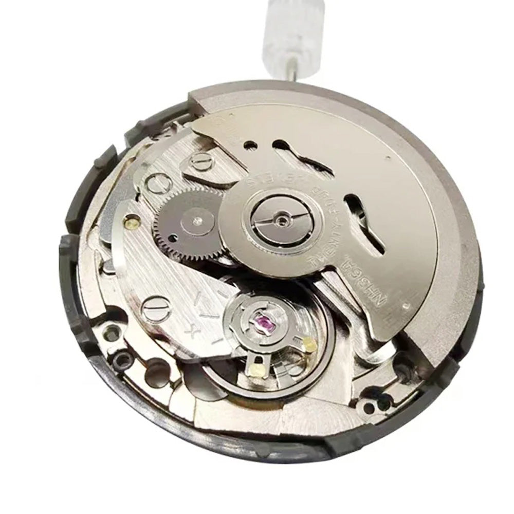 Seiko NH36A automatic watch movement with dual calendar, date at 3, 21600 bpm, repair part.