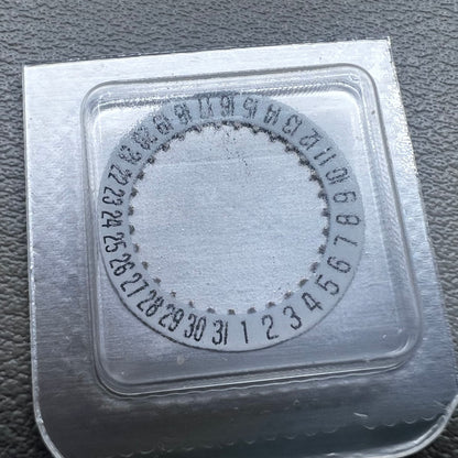 Swiss White Date Disk Wheel featuring date@6 for ETA 256.111 movement, compatible with watch repairs.
