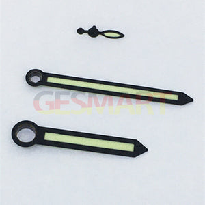 3 Hands Black Trim Green Luminous Watch Hands for ST3600/ST3620/ETA6497/6498