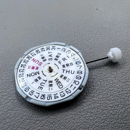 Sunon PE28 Quartz Movement 3 Hands Day Date Movement