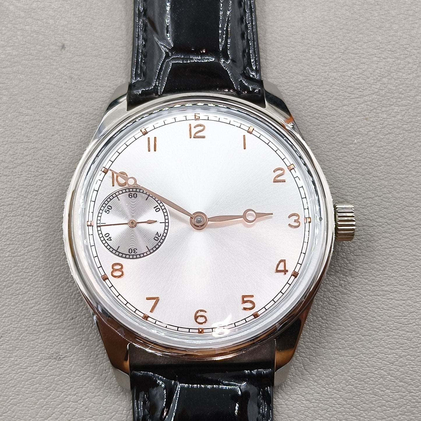 42mm Men Watch Polished Rust Steel Case Seagull ST3600 Manual Mechanical Movement