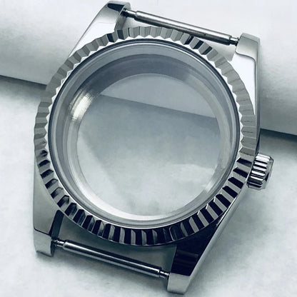 36/40mm S Crown Steel Sapphire Watch Case For NH34 NH35 NH36 ETA 2824 PT5000