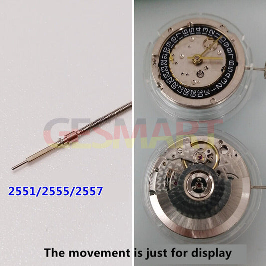 Set of 5 replacement watch winding stems for TY2555/2551/2557 movements, precise fit.