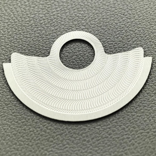 Silberne Rotor-Schwinggewichtsauflage mit Causeway-Muster, passend für NH35 NH36