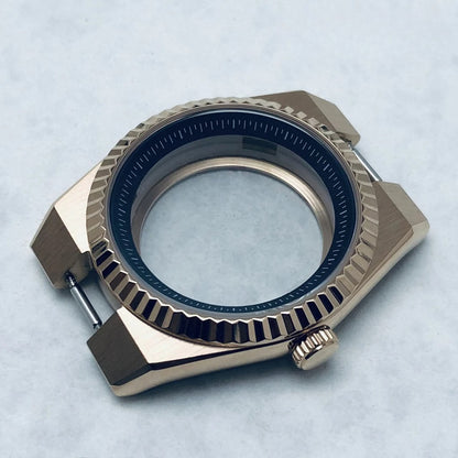 904L Black 40mm Land-Dwellwe Watch Case+Strap Sapphire Glass For NH34 NH35 NH36