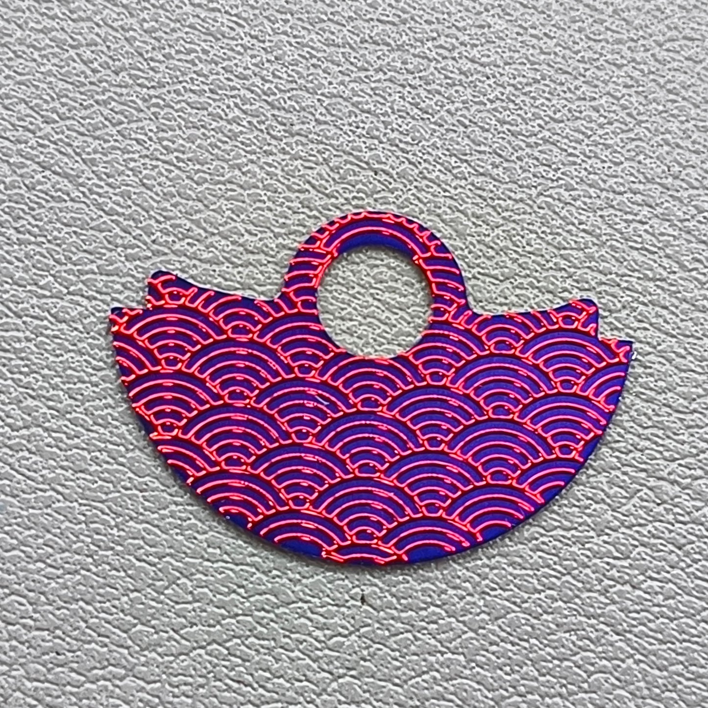 Pink Wave Up Slice Navy Blue Background Rotor Oscillating Weight Overlay for NH35