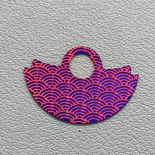 Pink Wave Up Slice Navy Blue Background Rotor Oscillating Weight Overlay for NH35