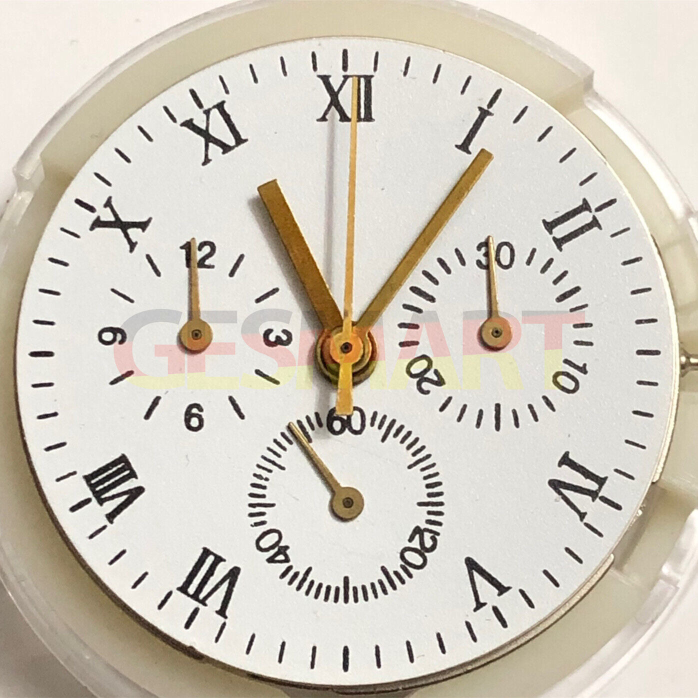 China Made 7750 7753 mechanical watch movement with small seconds at 6, three-hand design.