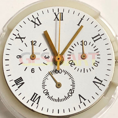 China Made 7750 7753 mechanical watch movement with small seconds at 6, three-hand design.