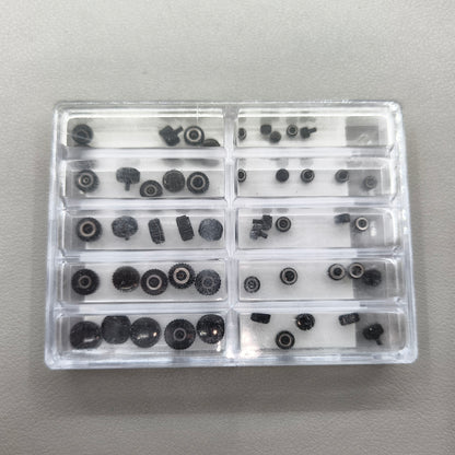 Assortment 50 PIECES/Pack Stainless Steel Black Waterproof Watch Crown