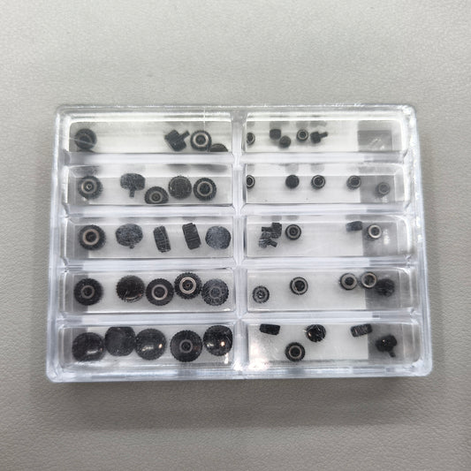 Assortment 50 PIECES/Pack Stainless Steel Black Waterproof Watch Crown
