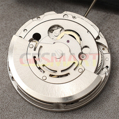 Dandong Silver automatic watch with visible 6 o'clock flywheel, durable and stylish timepiece.