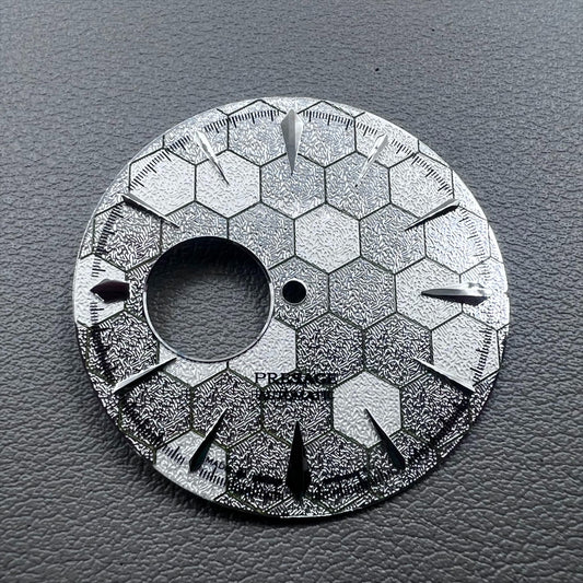 35mm Silver Modified Cocktail No Lume Watch Dial for NH38 Movement