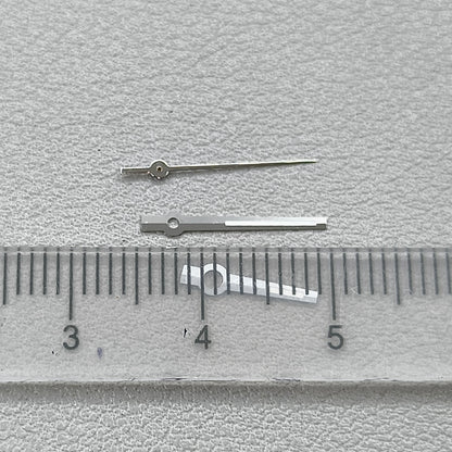 2 Sets/Pack Green Lume Matted Silver Trim Watch Hands for NH35 NH36 7S26 NH70 NH72