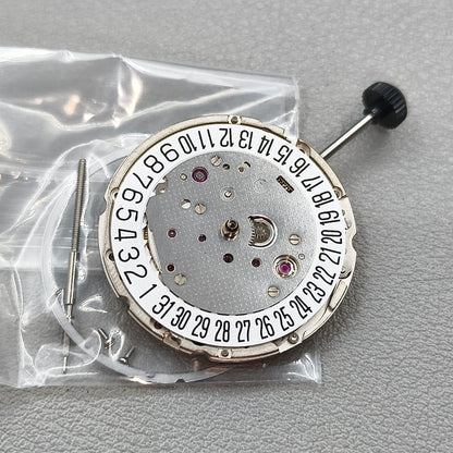 Japan Miyota 9015 Automatic Mechanical Movement Silver Plated Date@6