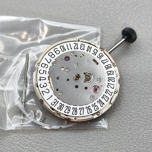 Japan Miyota 9015 Automatic Mechanical Movement Silver Plated Date@6