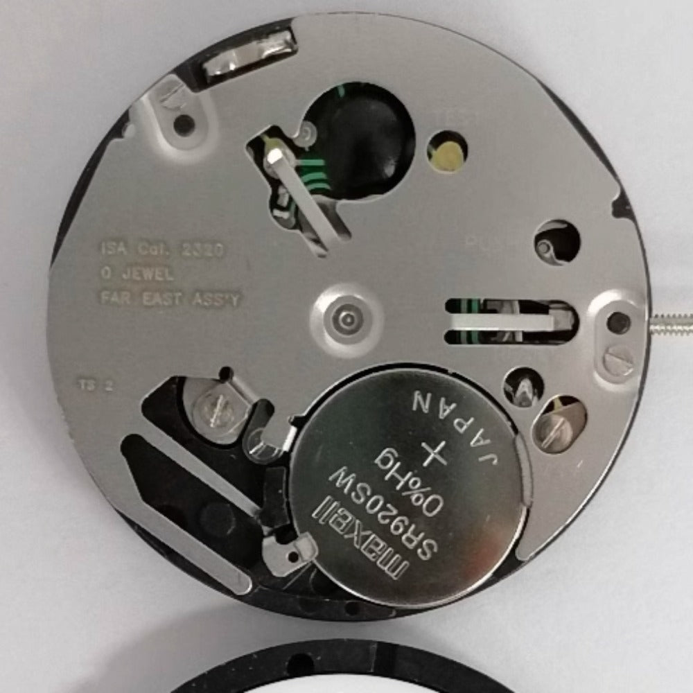 Swiss Made ISA2320 quartz watch part with 3 hands and single calendar for watch accessories.