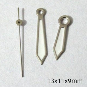 13mm Green Lume Silver Trim Watch Hands Set for Miyota 2035 2115 2105 2305 Movement