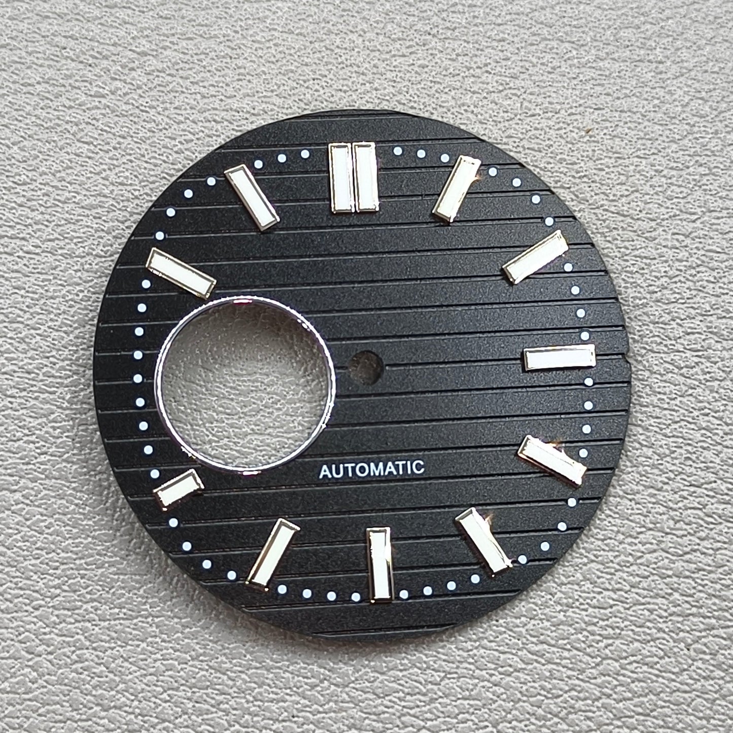 30.2mm Black Watch Dial Green Luminous Suitable for NH38 Movement #JC06