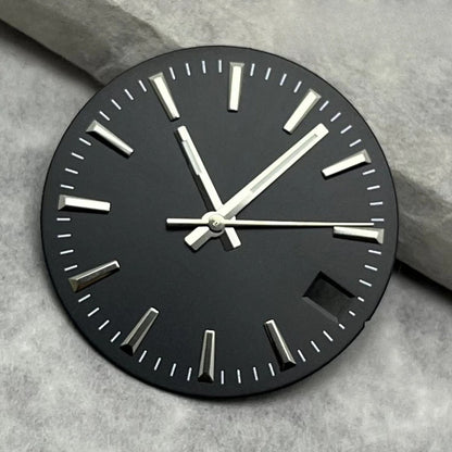 28.5mm Watche Hands Green Luminous Watch Dial Stripes Sunburst For NH35/36/4R/7S