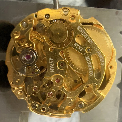 Japan Made Miyota 6T33 Golden Hollow Hand-winding Mechanical Movement 3 Hands