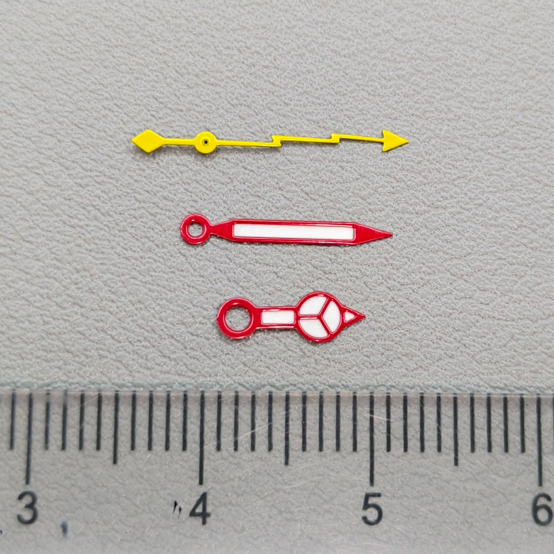 2 Sets Lightning Second Hand Lume Red Trim Watch Hands for NH35 NH36 SKX007 SBBN