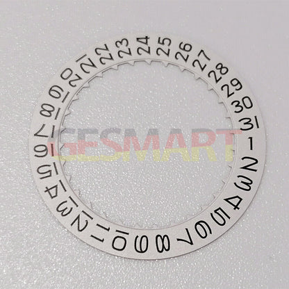 Japan Made Miyota 9015 date disk wheel at 3/6 position for precision watch repair.