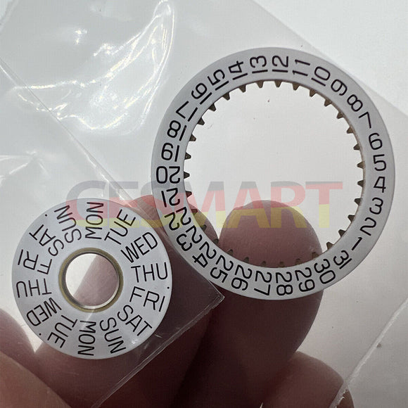 White Date Disk Wheel Wheel Date Wheel Genuine for Movement ETA7750