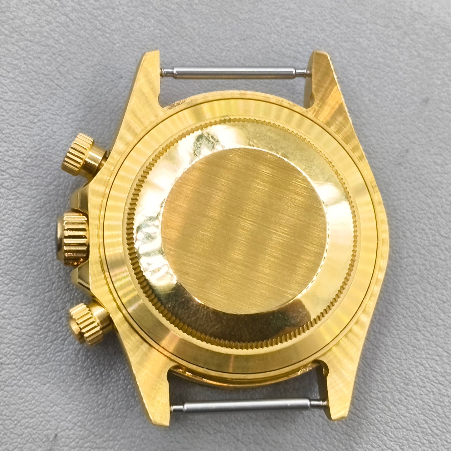 Gold Bezel 40mm Silver Watch Steel Case for Daytona VK63 VK64 Fits 20mm Strap