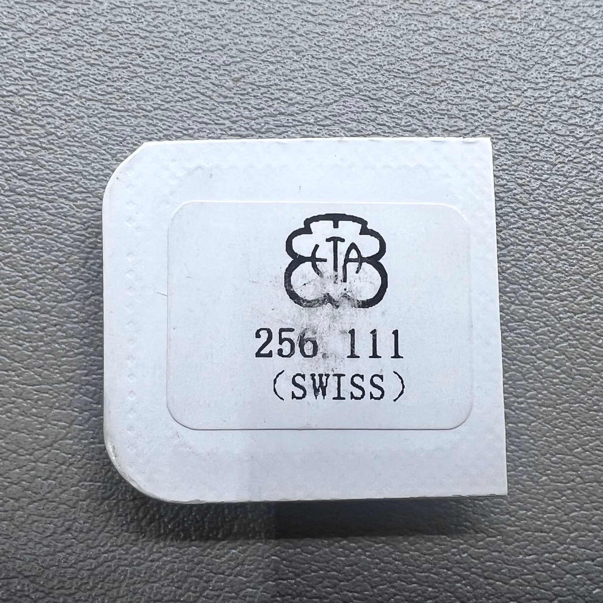 Swiss White Date Disk Wheel featuring date@6 for ETA 256.111 movement, compatible with watch repairs.