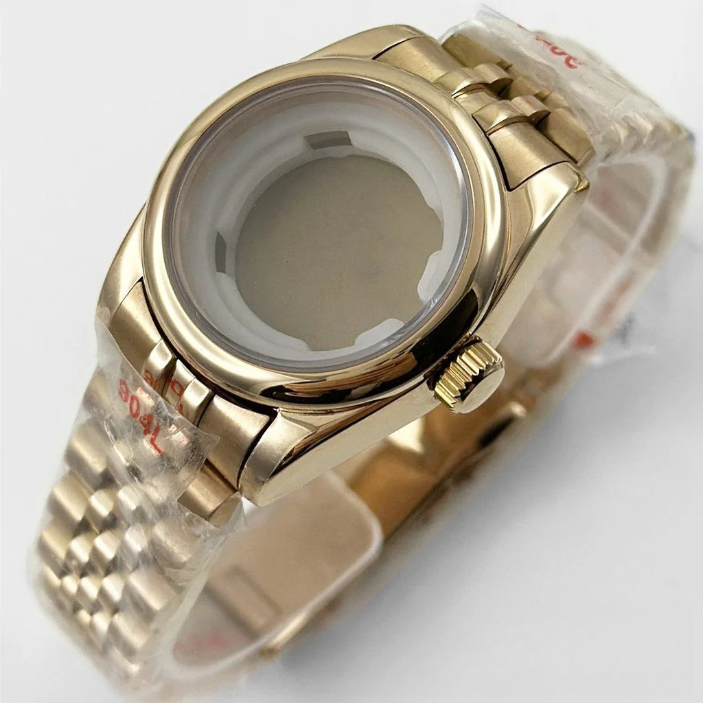 31MM Round Bezel Sapphire Glass Jubilee bracelet Watch Case Ladies Fit NH05 NH06
