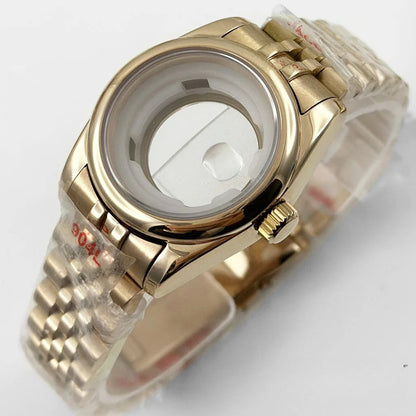 31MM Round Bezel Sapphire Glass Jubilee bracelet Watch Case Ladies Fit NH05 NH06