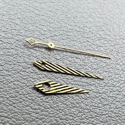 Ensemble d'aiguilles de montre dorées en sergé sans luminescence pour mouvement NH35 NH34 NH36 NH70