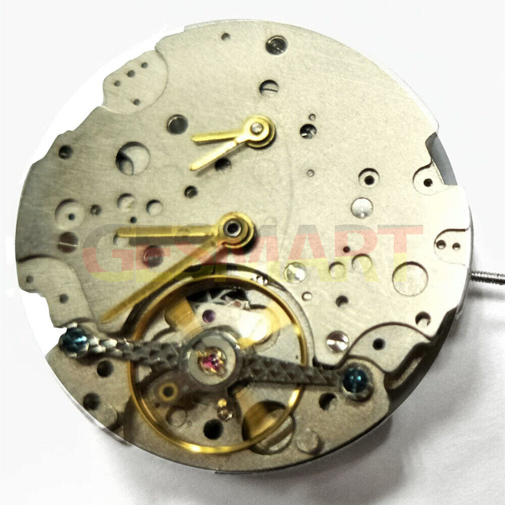 Shanghai Automatic Mechanical watch with 2L30 movement, second timezone at 12, precise timekeeping accessory.