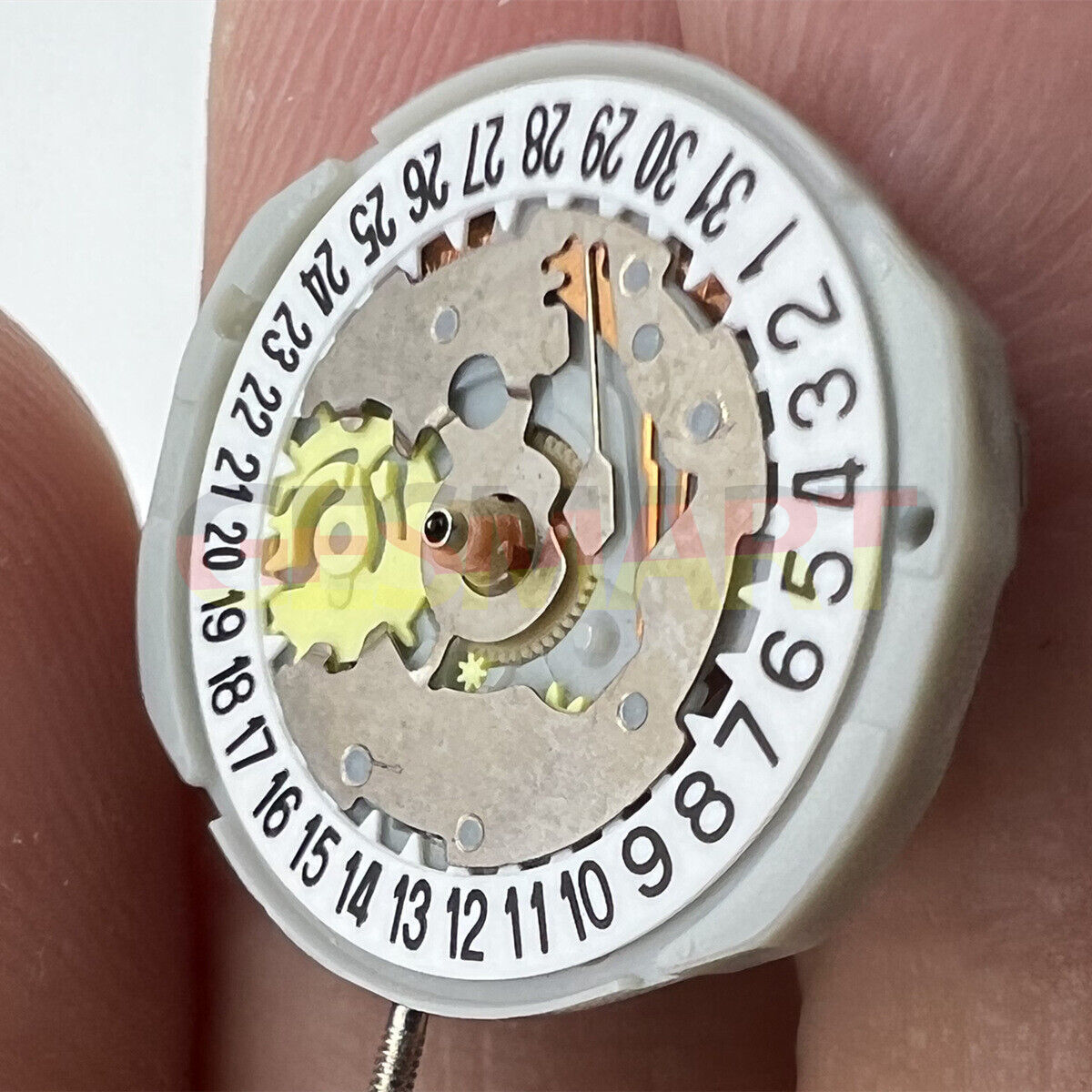 Sunon PE25 quartz watch movement with 3 hands and date display at 3 or 6 o'clock position for precision timekeeping