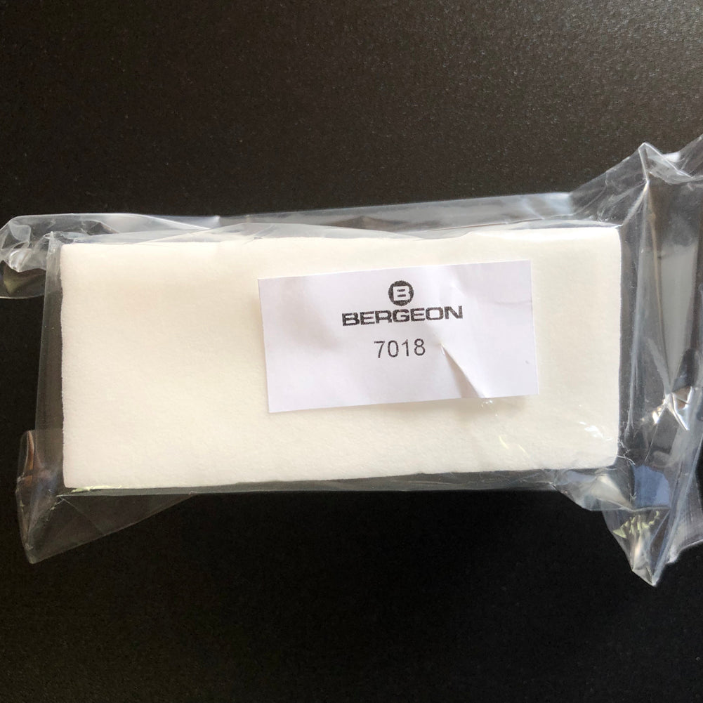 Bergeon 7018 7011-BM sponge block, wood alternative, perfect for watchmaking and repair tasks.