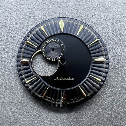 35mm Golden Nail black dial for NH39 dive watch, cocktail style, sleek accessory from