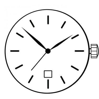 Ronda 705 quartz watch movement with date window at 3 and 6 o'clock for accurate timekeeping.